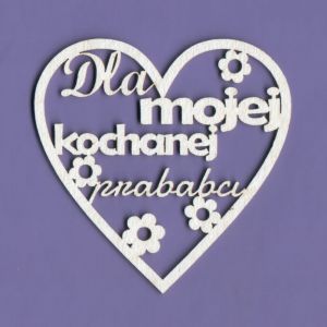 Tekturka Crafty Moly Ramka Serce dla mojej Kochanej Prababci G4